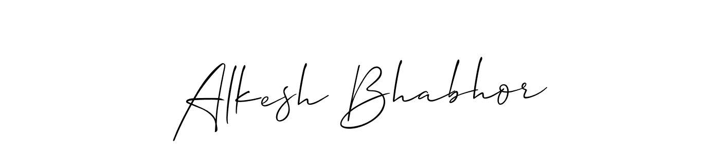 How to make Alkesh Bhabhor signature? Allison_Script is a professional autograph style. Create handwritten signature for Alkesh Bhabhor name. Alkesh Bhabhor signature style 2 images and pictures png