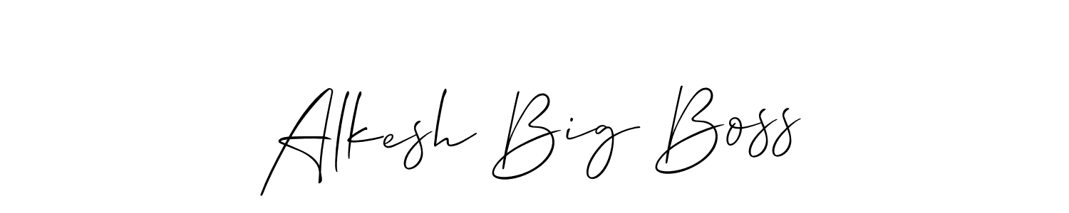 Make a beautiful signature design for name Alkesh Big Boss. Use this online signature maker to create a handwritten signature for free. Alkesh Big Boss signature style 2 images and pictures png