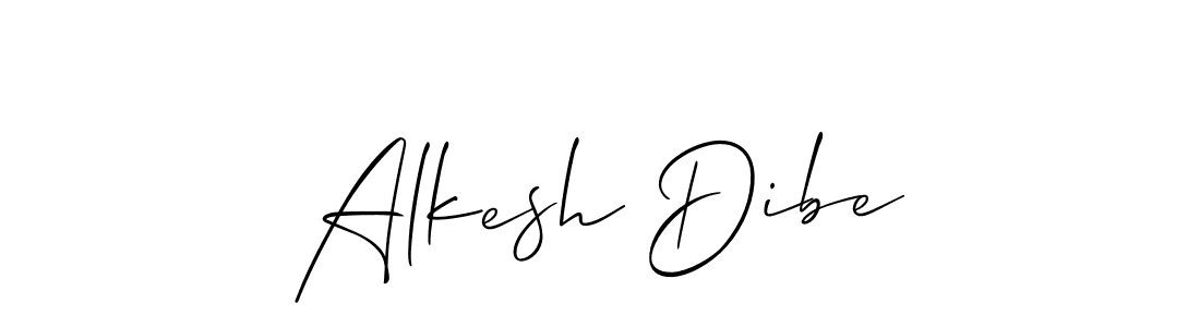 You should practise on your own different ways (Allison_Script) to write your name (Alkesh Dibe) in signature. don't let someone else do it for you. Alkesh Dibe signature style 2 images and pictures png