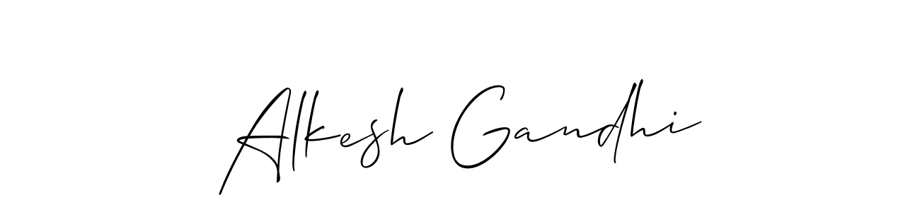 How to Draw Alkesh Gandhi signature style? Allison_Script is a latest design signature styles for name Alkesh Gandhi. Alkesh Gandhi signature style 2 images and pictures png