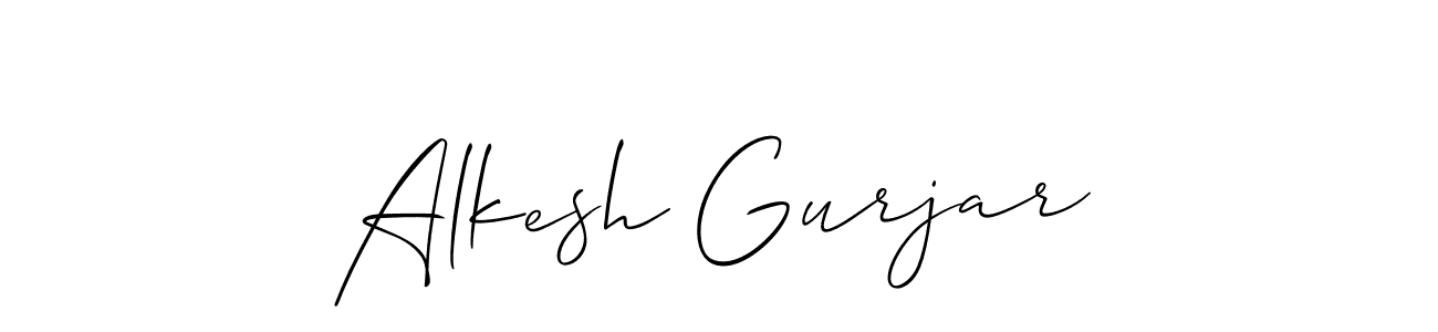 This is the best signature style for the Alkesh Gurjar name. Also you like these signature font (Allison_Script). Mix name signature. Alkesh Gurjar signature style 2 images and pictures png