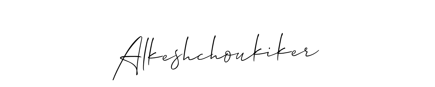 How to make Alkeshchoukiker signature? Allison_Script is a professional autograph style. Create handwritten signature for Alkeshchoukiker name. Alkeshchoukiker signature style 2 images and pictures png