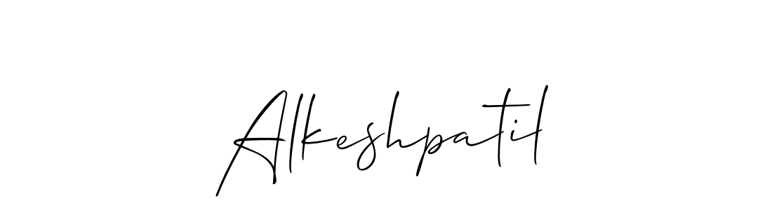 It looks lik you need a new signature style for name Alkeshpatil. Design unique handwritten (Allison_Script) signature with our free signature maker in just a few clicks. Alkeshpatil signature style 2 images and pictures png