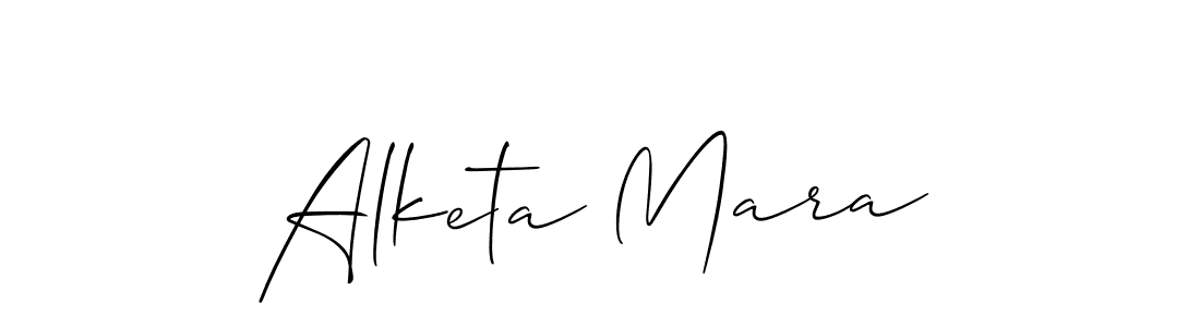 Also we have Alketa Mara name is the best signature style. Create professional handwritten signature collection using Allison_Script autograph style. Alketa Mara signature style 2 images and pictures png