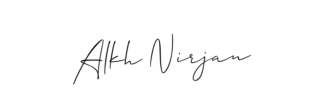 Check out images of Autograph of Alkh Nirjan name. Actor Alkh Nirjan Signature Style. Allison_Script is a professional sign style online. Alkh Nirjan signature style 2 images and pictures png