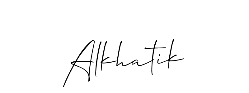 Alkhatik stylish signature style. Best Handwritten Sign (Allison_Script) for my name. Handwritten Signature Collection Ideas for my name Alkhatik. Alkhatik signature style 2 images and pictures png