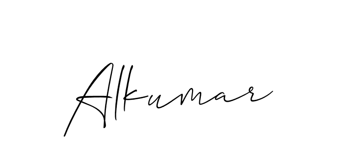 Also we have Alkumar name is the best signature style. Create professional handwritten signature collection using Allison_Script autograph style. Alkumar signature style 2 images and pictures png