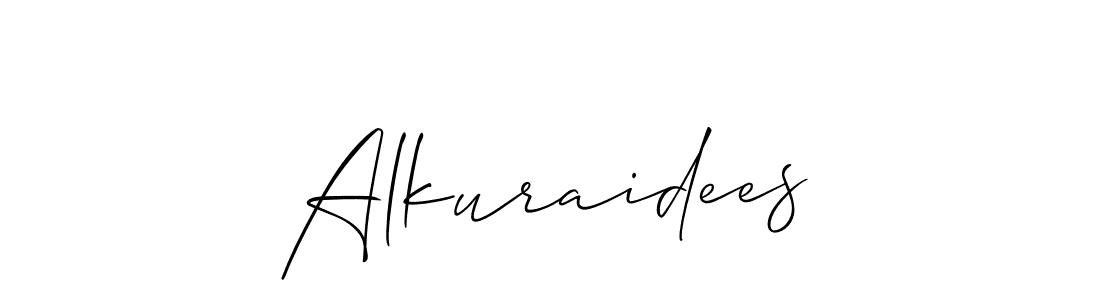 How to Draw Alkuraidees signature style? Allison_Script is a latest design signature styles for name Alkuraidees. Alkuraidees signature style 2 images and pictures png