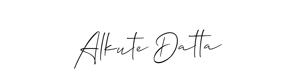 Make a beautiful signature design for name Alkute Datta. With this signature (Allison_Script) style, you can create a handwritten signature for free. Alkute Datta signature style 2 images and pictures png