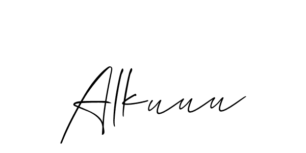 How to make Alkuuu name signature. Use Allison_Script style for creating short signs online. This is the latest handwritten sign. Alkuuu signature style 2 images and pictures png