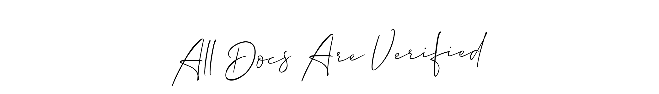 if you are searching for the best signature style for your name All Docs Are Verified. so please give up your signature search. here we have designed multiple signature styles  using Allison_Script. All Docs Are Verified signature style 2 images and pictures png