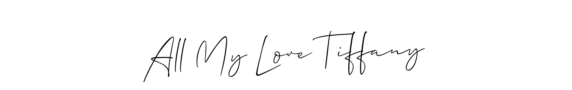 How to make All My Love Tiffany signature? Allison_Script is a professional autograph style. Create handwritten signature for All My Love Tiffany name. All My Love Tiffany signature style 2 images and pictures png