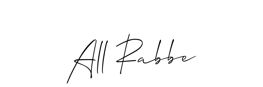 Also we have All Rabbe name is the best signature style. Create professional handwritten signature collection using Allison_Script autograph style. All Rabbe signature style 2 images and pictures png