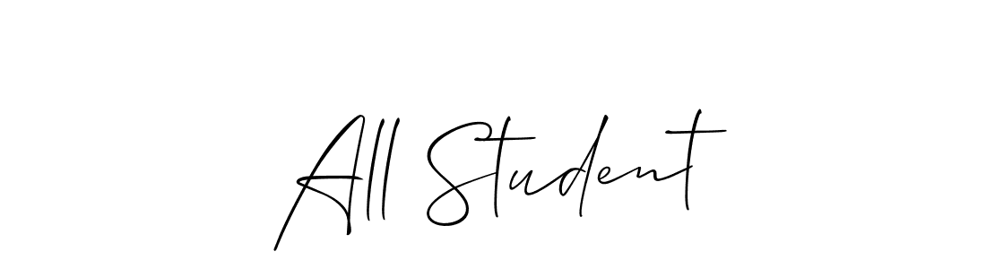 Create a beautiful signature design for name All Student. With this signature (Allison_Script) fonts, you can make a handwritten signature for free. All Student signature style 2 images and pictures png