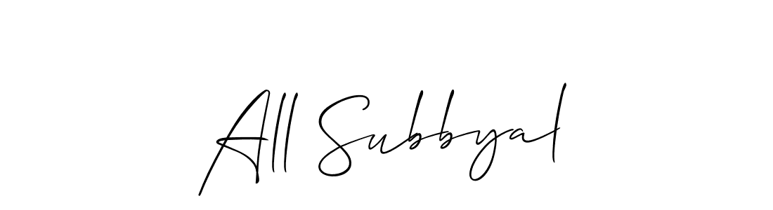 Similarly Allison_Script is the best handwritten signature design. Signature creator online .You can use it as an online autograph creator for name All Subbyal. All Subbyal signature style 2 images and pictures png