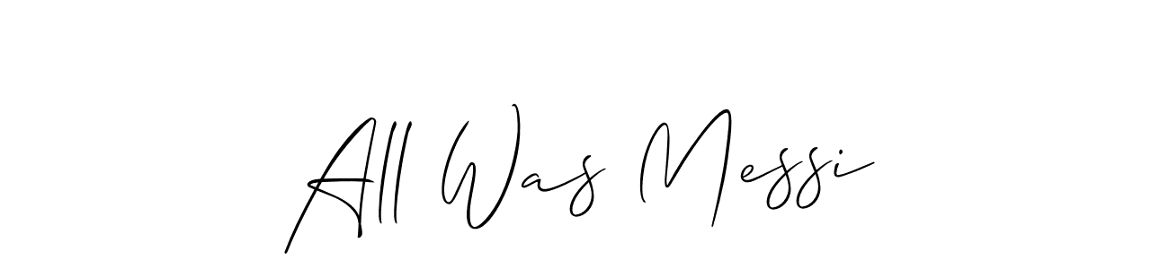 How to make All Was Messi name signature. Use Allison_Script style for creating short signs online. This is the latest handwritten sign. All Was Messi signature style 2 images and pictures png