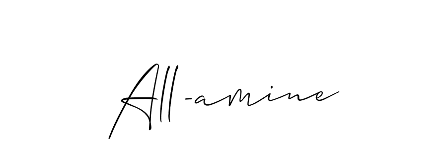 Make a beautiful signature design for name All-amine. With this signature (Allison_Script) style, you can create a handwritten signature for free. All-amine signature style 2 images and pictures png