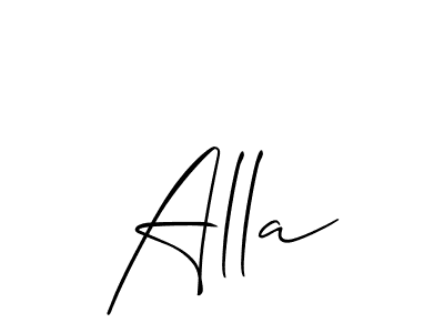 Allison_Script is a professional signature style that is perfect for those who want to add a touch of class to their signature. It is also a great choice for those who want to make their signature more unique. Get Alla name to fancy signature for free. Alla signature style 2 images and pictures png