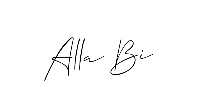 How to make Alla Bi name signature. Use Allison_Script style for creating short signs online. This is the latest handwritten sign. Alla Bi signature style 2 images and pictures png