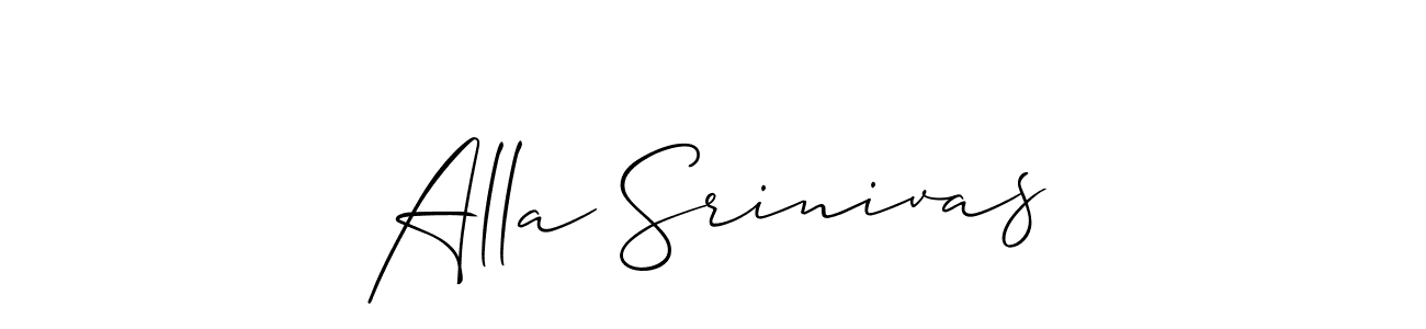 How to make Alla Srinivas name signature. Use Allison_Script style for creating short signs online. This is the latest handwritten sign. Alla Srinivas signature style 2 images and pictures png