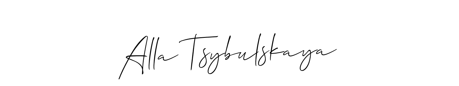 Use a signature maker to create a handwritten signature online. With this signature software, you can design (Allison_Script) your own signature for name Alla Tsybulskaya. Alla Tsybulskaya signature style 2 images and pictures png