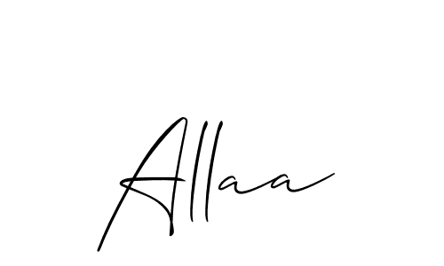 Make a beautiful signature design for name Allaa. Use this online signature maker to create a handwritten signature for free. Allaa signature style 2 images and pictures png