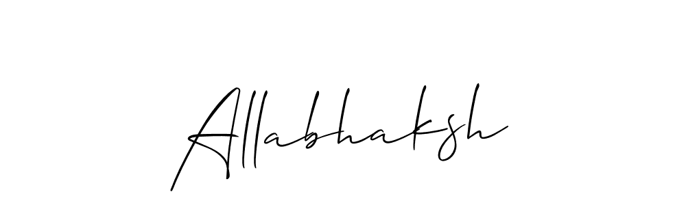 Make a beautiful signature design for name Allabhaksh. With this signature (Allison_Script) style, you can create a handwritten signature for free. Allabhaksh signature style 2 images and pictures png