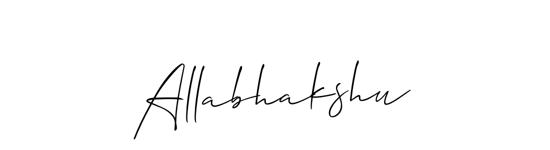 It looks lik you need a new signature style for name Allabhakshu. Design unique handwritten (Allison_Script) signature with our free signature maker in just a few clicks. Allabhakshu signature style 2 images and pictures png