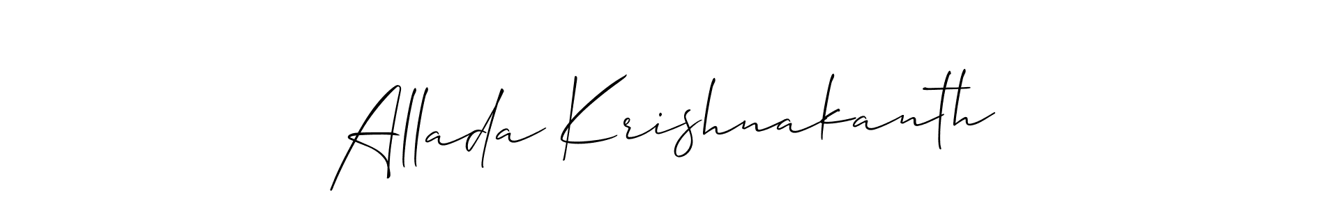 How to make Allada Krishnakanth signature? Allison_Script is a professional autograph style. Create handwritten signature for Allada Krishnakanth name. Allada Krishnakanth signature style 2 images and pictures png