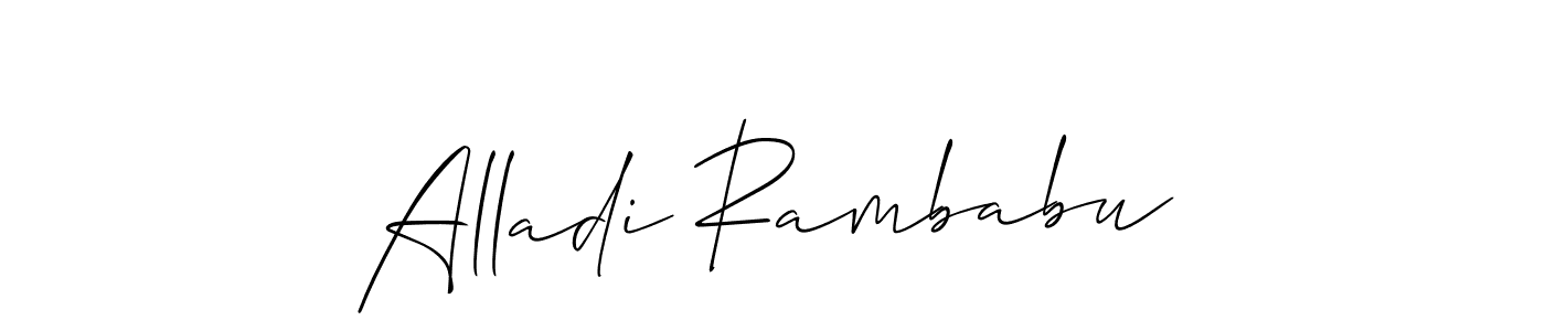 Also You can easily find your signature by using the search form. We will create Alladi Rambabu name handwritten signature images for you free of cost using Allison_Script sign style. Alladi Rambabu signature style 2 images and pictures png