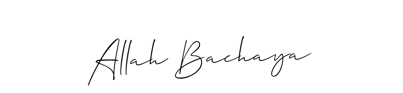 Create a beautiful signature design for name Allah Bachaya. With this signature (Allison_Script) fonts, you can make a handwritten signature for free. Allah Bachaya signature style 2 images and pictures png