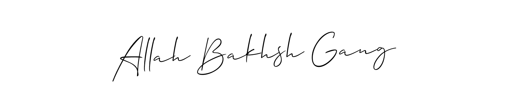 Allison_Script is a professional signature style that is perfect for those who want to add a touch of class to their signature. It is also a great choice for those who want to make their signature more unique. Get Allah Bakhsh Gang name to fancy signature for free. Allah Bakhsh Gang signature style 2 images and pictures png