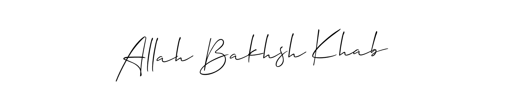 Here are the top 10 professional signature styles for the name Allah Bakhsh Khab. These are the best autograph styles you can use for your name. Allah Bakhsh Khab signature style 2 images and pictures png