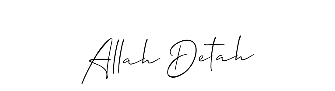 Make a beautiful signature design for name Allah Detah. Use this online signature maker to create a handwritten signature for free. Allah Detah signature style 2 images and pictures png