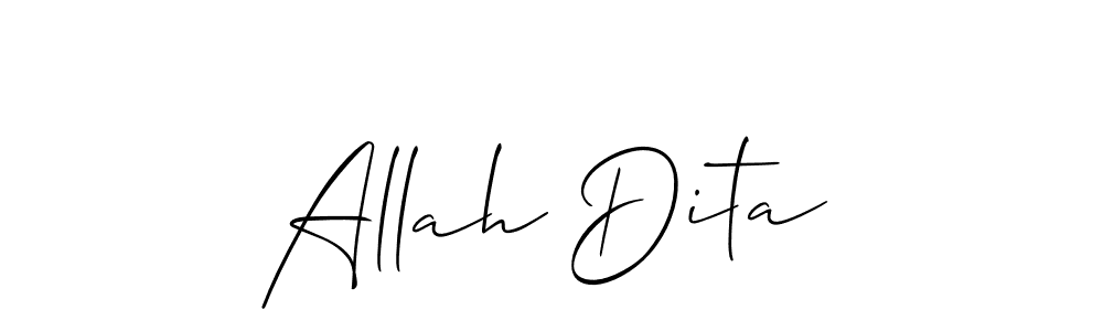 You can use this online signature creator to create a handwritten signature for the name Allah Dita. This is the best online autograph maker. Allah Dita signature style 2 images and pictures png