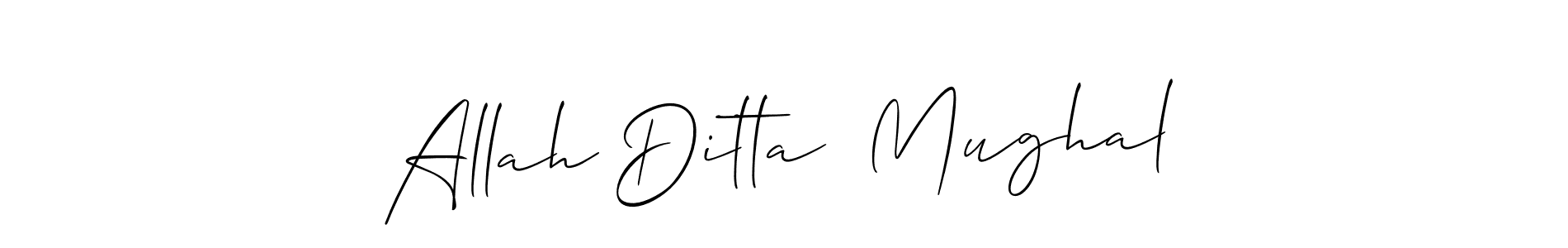 Design your own signature with our free online signature maker. With this signature software, you can create a handwritten (Allison_Script) signature for name Allah Ditta  Mughal. Allah Ditta  Mughal signature style 2 images and pictures png