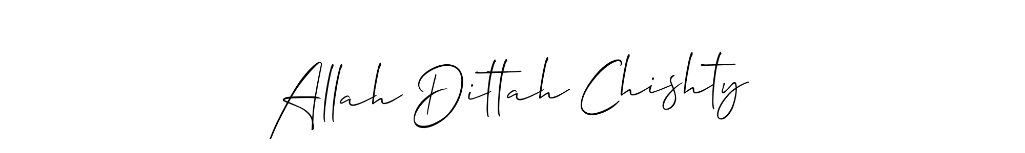 Also we have Allah Dittah Chishty name is the best signature style. Create professional handwritten signature collection using Allison_Script autograph style. Allah Dittah Chishty signature style 2 images and pictures png