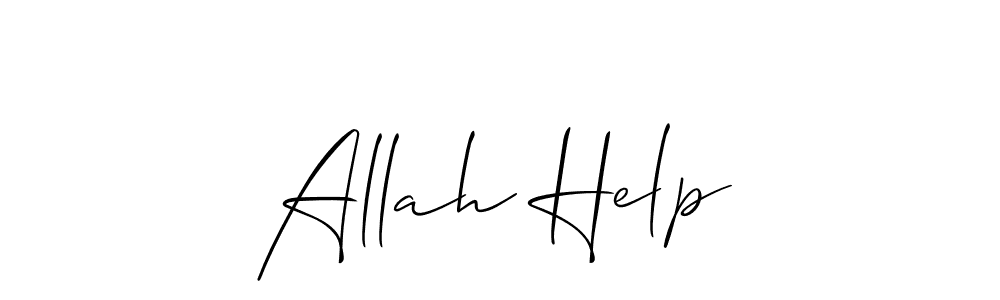 You should practise on your own different ways (Allison_Script) to write your name (Allah Help) in signature. don't let someone else do it for you. Allah Help signature style 2 images and pictures png