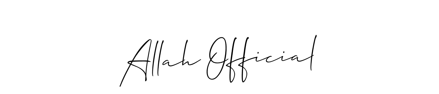 It looks lik you need a new signature style for name Allah Official. Design unique handwritten (Allison_Script) signature with our free signature maker in just a few clicks. Allah Official signature style 2 images and pictures png