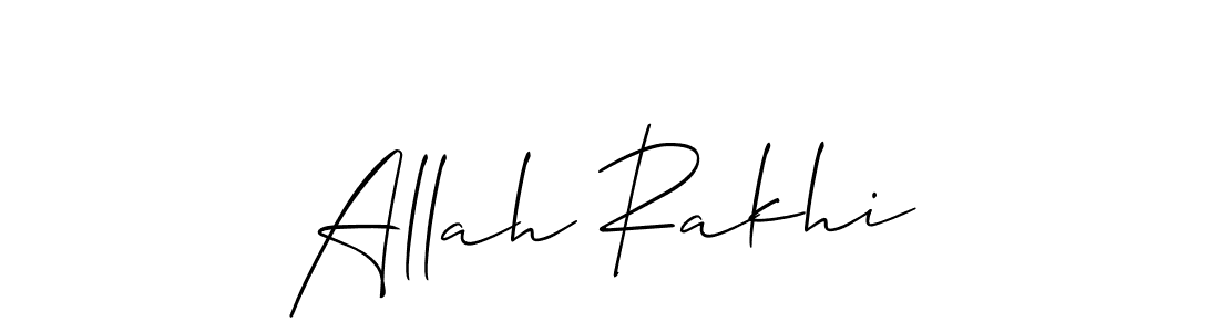 Use a signature maker to create a handwritten signature online. With this signature software, you can design (Allison_Script) your own signature for name Allah Rakhi. Allah Rakhi signature style 2 images and pictures png