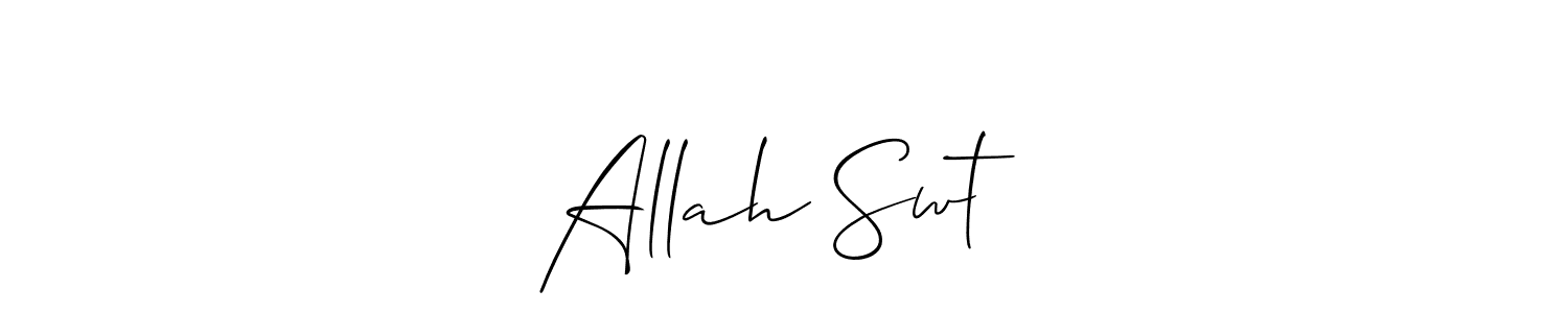 Make a beautiful signature design for name Allah Swt❤️. With this signature (Allison_Script) style, you can create a handwritten signature for free. Allah Swt❤️ signature style 2 images and pictures png