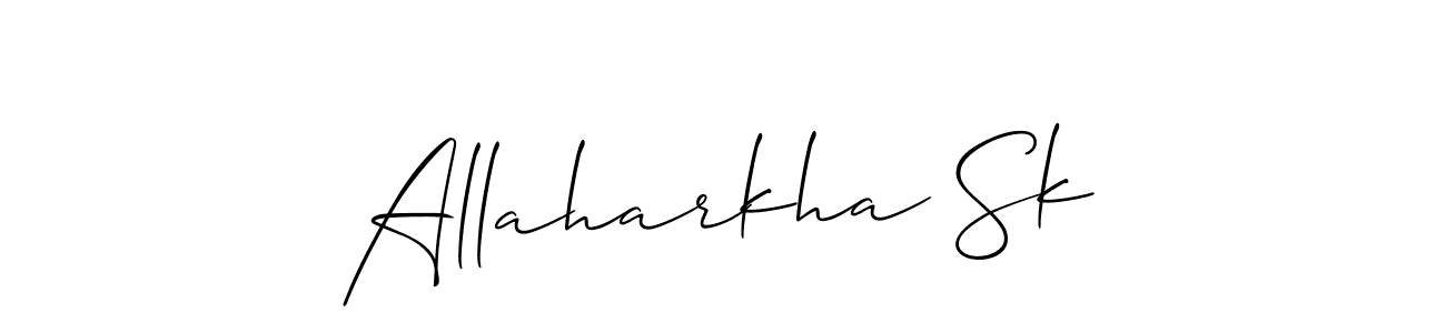 Make a beautiful signature design for name Allaharkha Sk. With this signature (Allison_Script) style, you can create a handwritten signature for free. Allaharkha Sk signature style 2 images and pictures png