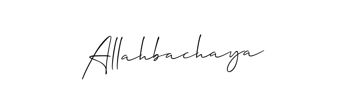 Allahbachaya stylish signature style. Best Handwritten Sign (Allison_Script) for my name. Handwritten Signature Collection Ideas for my name Allahbachaya. Allahbachaya signature style 2 images and pictures png
