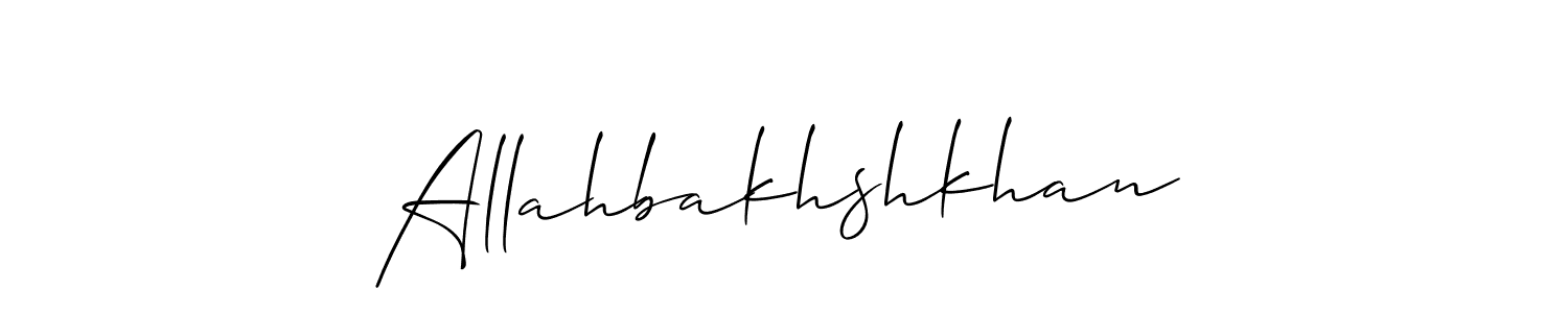 Similarly Allison_Script is the best handwritten signature design. Signature creator online .You can use it as an online autograph creator for name Allahbakhshkhan. Allahbakhshkhan signature style 2 images and pictures png