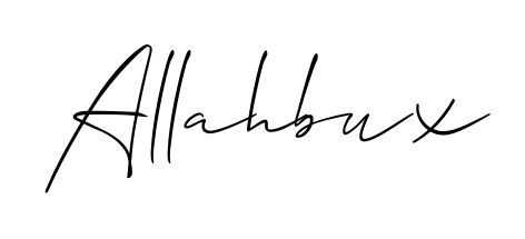 Discover the perfect balance of readability and style for Allahbux with Allison_Script font. Create your dream signature today. Allahbux signature style 2 images and pictures png