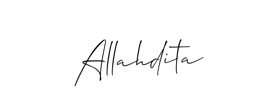 Allahdita stylish signature style. Best Handwritten Sign (Allison_Script) for my name. Handwritten Signature Collection Ideas for my name Allahdita. Allahdita signature style 2 images and pictures png