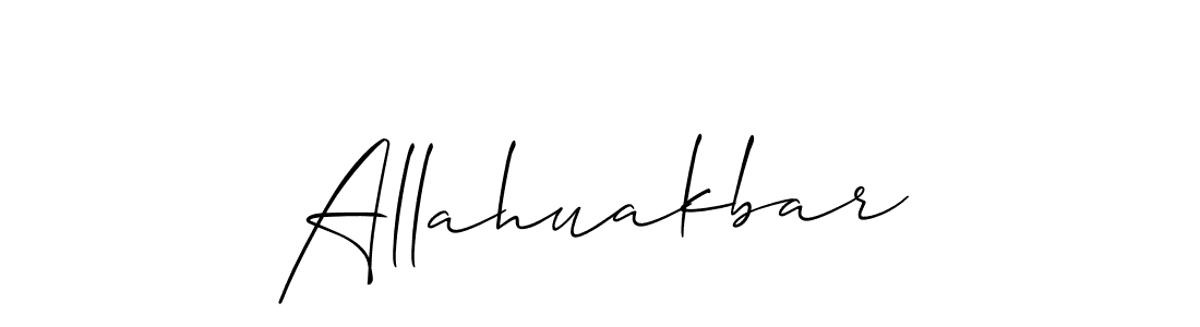 Create a beautiful signature design for name Allahuakbar. With this signature (Allison_Script) fonts, you can make a handwritten signature for free. Allahuakbar signature style 2 images and pictures png