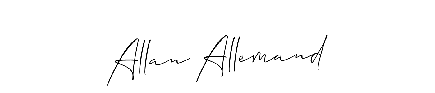 How to make Allan Allemand signature? Allison_Script is a professional autograph style. Create handwritten signature for Allan Allemand name. Allan Allemand signature style 2 images and pictures png