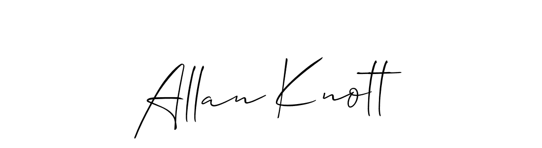 Also You can easily find your signature by using the search form. We will create Allan Knott name handwritten signature images for you free of cost using Allison_Script sign style. Allan Knott signature style 2 images and pictures png