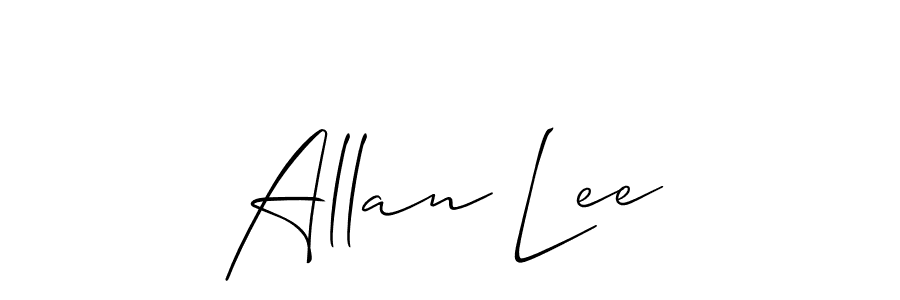How to make Allan Lee name signature. Use Allison_Script style for creating short signs online. This is the latest handwritten sign. Allan Lee signature style 2 images and pictures png